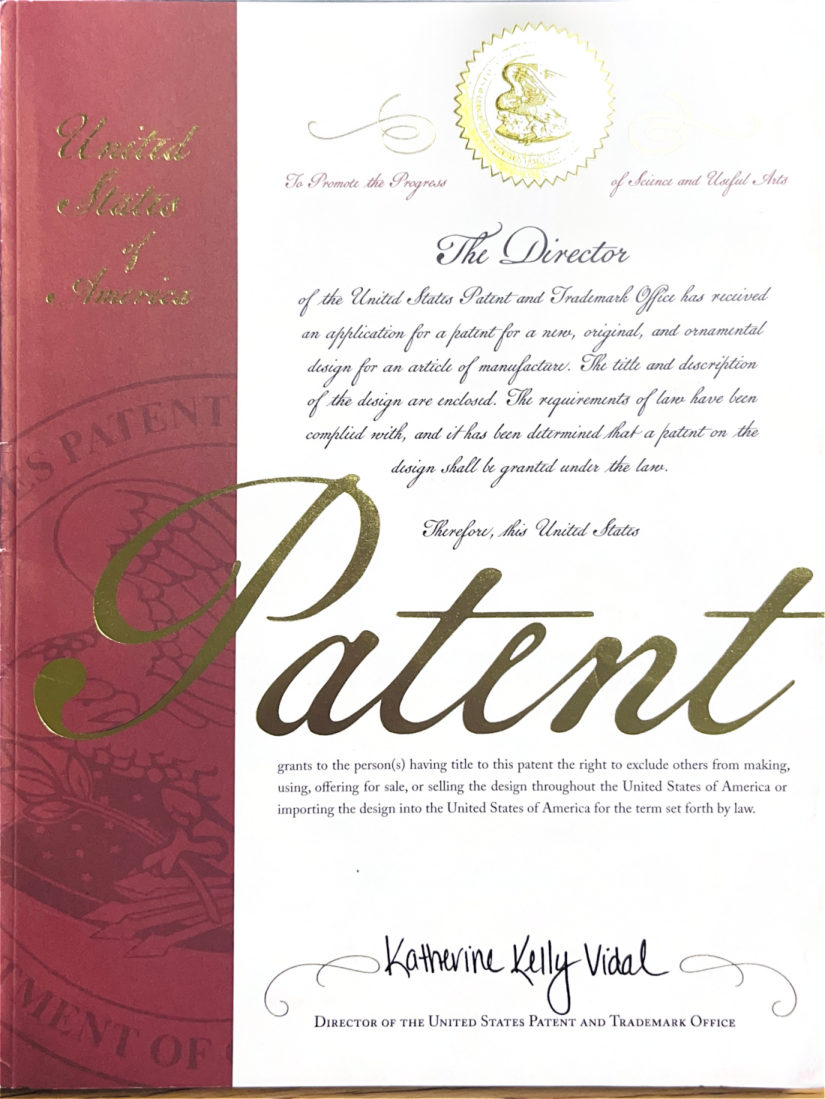 US Design Patent D983,674 S certificate